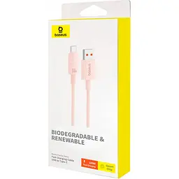 Кабель Baseus Habitat Series Fast Charging Cable USB to Type-C 100W 2m P10360203421-01 Pink - мініатюра 4