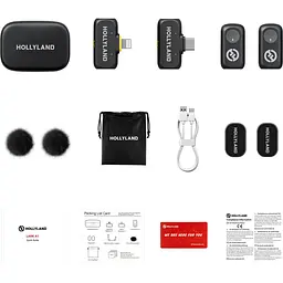 Мікрофонна радіосистема Hollyland LARK A1 Combo 2TX + RX/Lightning + RX/USB-C Space Gray [164071] - мініатюра 7