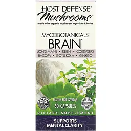 Гриби для здоров'я мозку Fungi Perfecti MycoBotanicals Brain 60 капсул - мініатюра 2