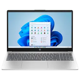 Ноутбук HP 15-fd0002ua 15.6' FHD IPS AG, Intel i7-1355U, 16GB, F1024GB, NVD550-2, DOS, сріблястий (825G5EA)