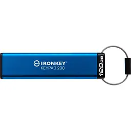 USB флеш накопичувач Kingston 128GB IronKey Keypad 200 AES-256 Encrypted Blue USB 3.2 (IKKP200/128GB) - мініатюра 5