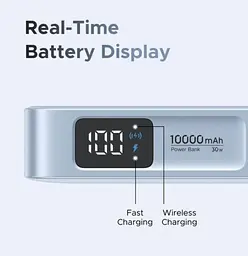 Магнітний павербанк Ugreen з бездротовою MagSafe зарядкою блакитний 30W 10000 мАч - мініатюра 15