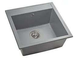 Кухонна мийка гранітна Miraggio Bodrum 510 gray 508x495x227 00206306, Сірий - мініатюра 2
