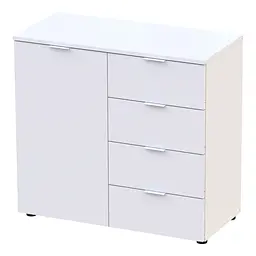 Комод Doros Рон 1 1 фасад 4 шухляди Білий 80х38х81 (41516005)