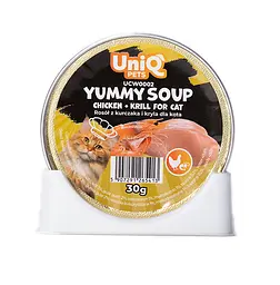 Смачний суп для кішок UNIQ PETS CAT WET FOOD ROYAL CHICKEN з куркою та крилем, 30 г - мініатюра 4