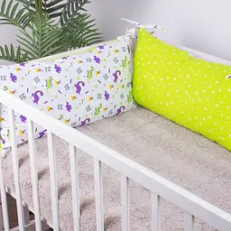 Подушка-борт MirSon Kids Time 18-0001 Hello Dino захисна біла 4 шт. - мініатюра 2