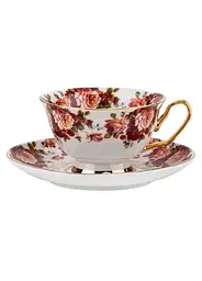 Чашка з блюдцем Elisey English Garden червоний 200 мл (9217-007)