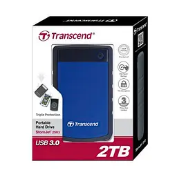 Зовнішній жорсткий диск 2.5" 2TB Transcend (TS2TSJ25H3B) - мініатюра 4