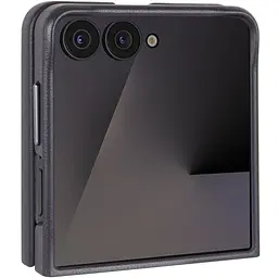 Шкіряний чохол Leather Case (AAA) для Samsung Galaxy Z Flip7 Dark Gray