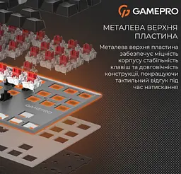 Механічна ігрова клавіатура GamePro MK-124-G Genesis Joker Pro Outemu Red Switch Wireless/Bluetooth/USB - мініатюра 8