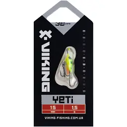 Балансир Viking Fishing Yeti Ice Jig 15mm 1.5g #05 Acid - мініатюра 2