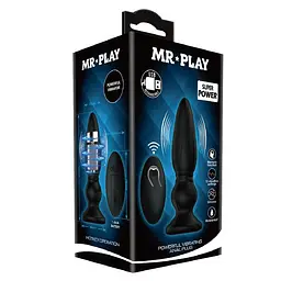 Анальна пробка LyBaile Mr.Play Vibrating Prostate Massager 12.5 см (чорний) - мініатюра 9