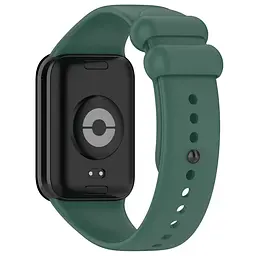 Силіконовий ремінець для фітнес браслетів Xiaomi Mi Band 8 Pro/9 Pro Redmi Watch 4/5, Silicone, dark green, зі зручною застібкою, на фітнес трекер та смарт годинник, ArmorStandart (ARM73970) - мініатюра 2