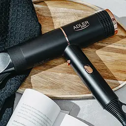 Фен з іонізацією Adler AD 2278, 1400 Вт 2 швидкості холодне повітря 1 шт. чорний (33705-IS) - мініатюра 10