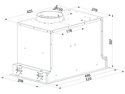 Витяжка Kernau KBH 2060 B Glass - мініатюра 2