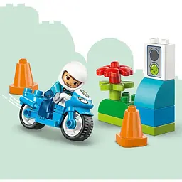 Конструктор LEGO DUPLO Town Синій поліцейський мотоцикл 11 деталей (10471) - мініатюра 3