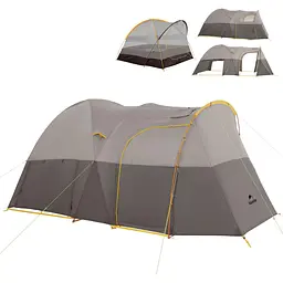 Намет шестимісний Naturehike KOTA 6 CNK2450WS031 75D Світло-коричневий - мініатюра 3