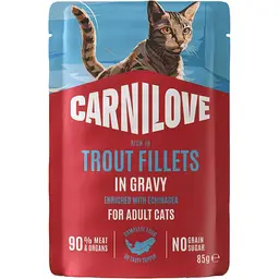 Вологий корм для котів Carnilove Gravy Trout with Echinacea форель та ехінацея в соусі 85 г