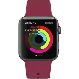 Ремінець Uwatch Silicone Strap for Apple Watch 38/40 mm Rose Red - мініатюра 3