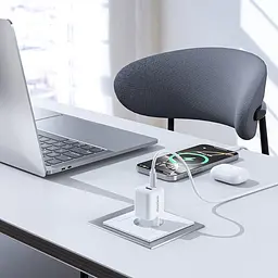 Мережевий зарядний пристрій Choetech PD5012 mini PD30W GAN A+C White (43-00140) - мініатюра 5