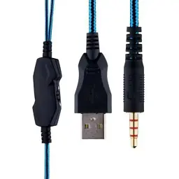 Навушники накладні XPRO A20 провідні з мікрофоном Black and Blue (MER-15570_502) - мініатюра 3