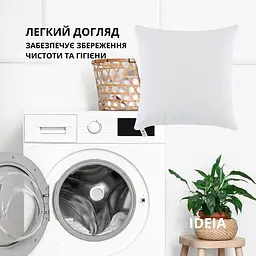 Подушка IDEIA 45x45 - внутрішня для декоративної наволочки мікрофібра біла - мініатюра 7