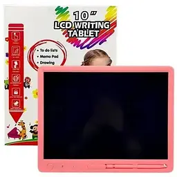 Дитячий графічний планшет для малювання 10 дюймів Writing Tablet електронна рисовалка пластик MIC Червоний