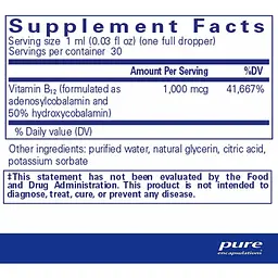 Вітамін B12 Pure Encapsulations 30 мл - мініатюра 2