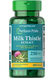 Расторопша (Силимарин) Milk Thistle Standardized 250 mg (Silymarin) 100 капсул Puritan's Pride vit0004986