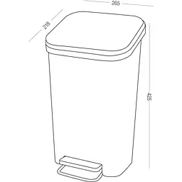 Відро для сміття MBM My Home з кришкою та педаллю 12 л антрацит (BIN-13 12L ANTHRACITE) - мініатюра 4