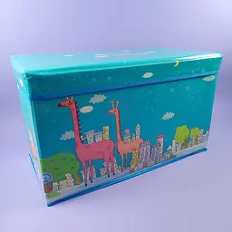 Коробка складна корзина для зберігання речей іграшок Stenson 60*30*35 см WW01365 блакитна - мініатюра 3