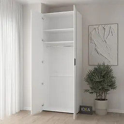 Шафа для одягу з однією штангою С-8.3 Білий/Білий Idea - мініатюра 2