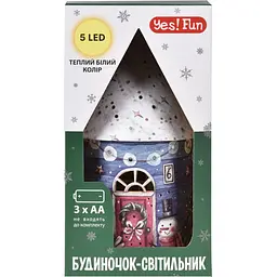 Декор новорічний Yes! Fun Будиночок-світильник LED 21 см сірий (801218) - мініатюра 2