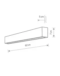 Настінний світильник Nowodvorski 7596 Straight Wall Led S - мініатюра 2