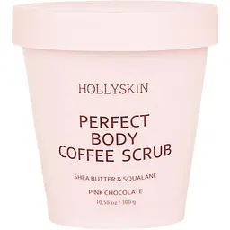 Скраб для ідеально гладенької шкіри Hollyskin Perfect Body Coffee Scrub Pink Chocolate з олією ши та скваланом 300 г
