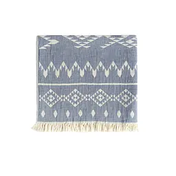 Рушник Barine Pestemal - Kilim 90x160 Denim синій - мініатюра 2