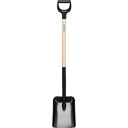 Лопата совкова Fiskars Solid з дерев'яною ручкою (1066723)