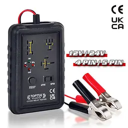 Тестер автомобільних реле 12V/24V, 4-pin/5-pin TOPTUL EAAE0124 - мініатюра 2