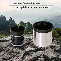 Кружка-термос Vacuum flask 970, 1400 мл · Термос nуристичний з чашкою з нержавіючої сталі - мініатюра 3