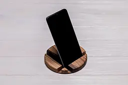 Підставка з дерева на стіл для гаджета ecoWalnut 125x125x15 мм - мініатюра 3