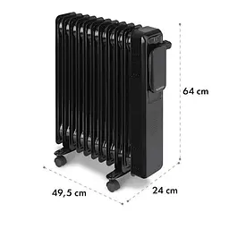 Масляний радіатор Klarstein Thermaxx Elevate Smart (10035277) Чорний - мініатюра 2