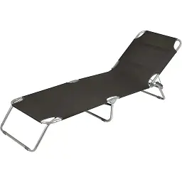 Ліжко розкладне Bo-Camp Sun Lounger 3 Positions Anthracite (1304480) - мініатюра 2