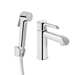 Змішувач з гігієнічною лійкою Qtap Grand QTGRA272CRM45670 Chrome, Хром