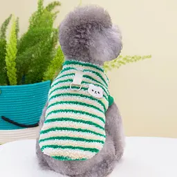 Флісовий светр Derby Green Stripe для собак, котів і цуценят - мініатюра 2