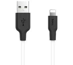 Кабель Hoco X21 Plus Silicone charging cable Lightning 2m Black &amp; White