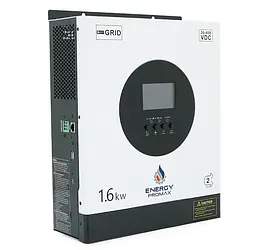 UPS ДБЖ гібридний інвертор ENERGY PROMAX 1600W-12V-VM II, 2000VA/1600W, 12V, струм заряду 16-80А, MPPT 80А