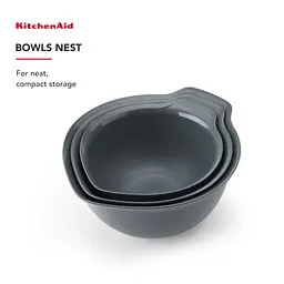 Набір мисок для змішування KitchenAid Coreline сірий 3 шт. (KQG175OSCGG) - мініатюра 9