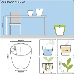 Вазон Lechuza Classico Color 43 43х40 см сірий (13244) - мініатюра 3
