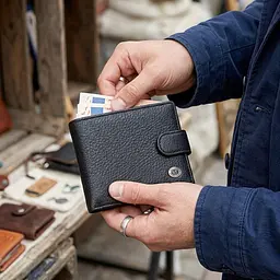Чоловічий гаманець ST Leather 18316 (ST114) чорний шкіряний - мініатюра 2