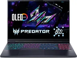 Acer Ноутбук Acer Predator Helios Neo 16S PHN16S-I51 16" OLED, Intel U9-386H, 64GB, F2TB, NVD5060-8, Lin, чорний
